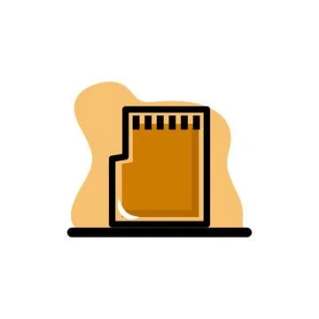 Memory Card Icon Concept Vector Illustration Design Stock Illustration
