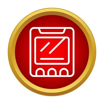 Memory card icon for digital data storage Stock Illustration