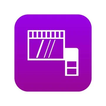 Memory card icon digital purple Illustrazione stock
