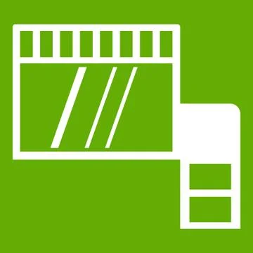 Memory card icon green Stock Illustration