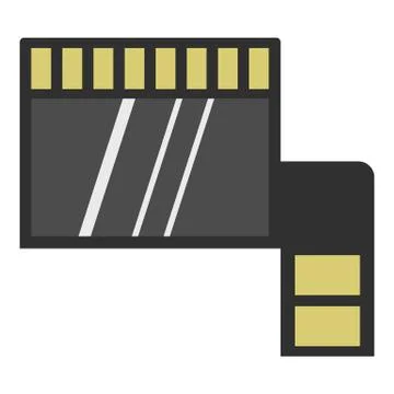 Memory card icon isolated Stock Illustration