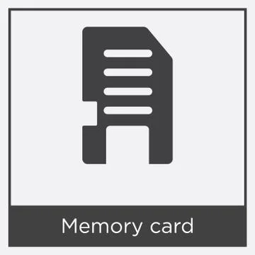 Memory card icon isolated on white background Free Stock Illustration