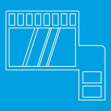 Memory card icon outline Stock Illustration