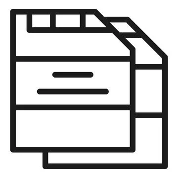 Memory card icon outline vector. Sd storage イラスト素材