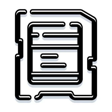 Memory card icon storing digital data information backup イラスト素材