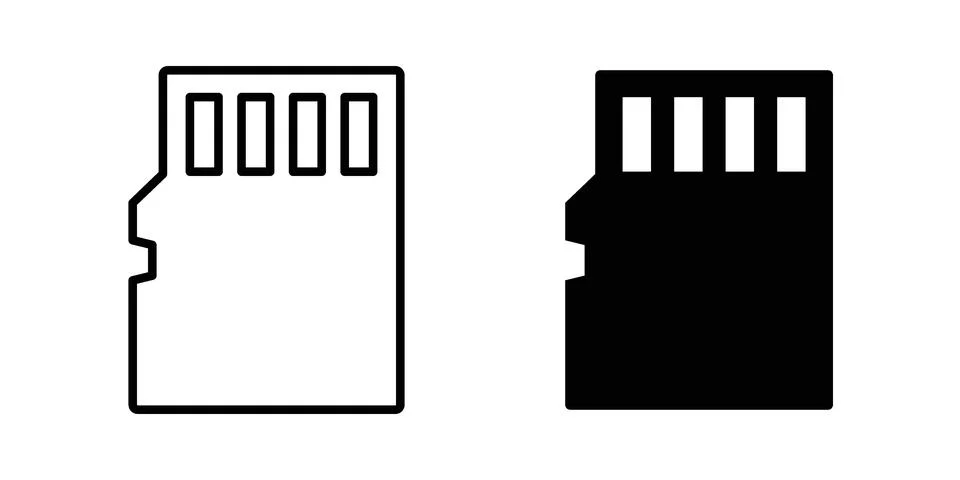 Memory card icon for web projects Illustrazione stock