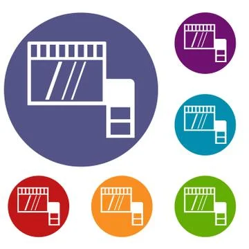 Memory card icons set Stock Illustration