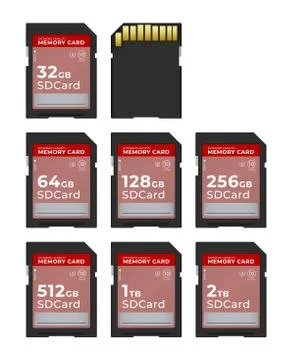 Memory card illustration Stock Illustration