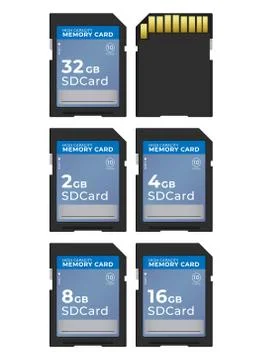 Memory card illustration Stock Illustration