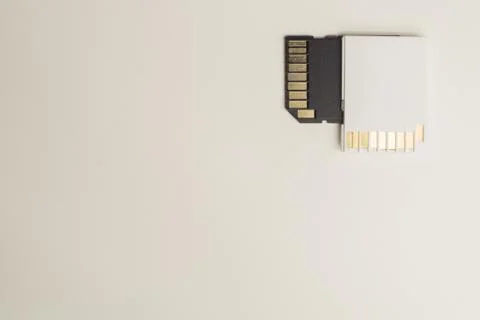 Memory card isolated on white background Stock Photos