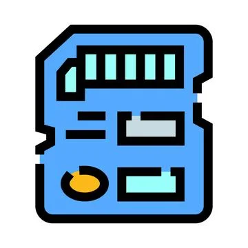 Memory card micro sd flash storage device Stock Illustration