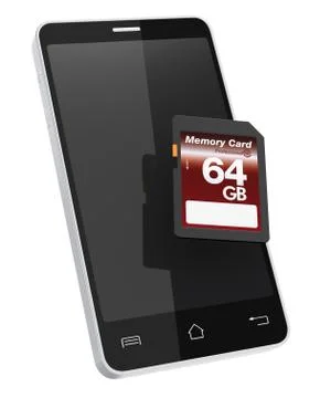 Memory card for mobile devices Stock Illustration