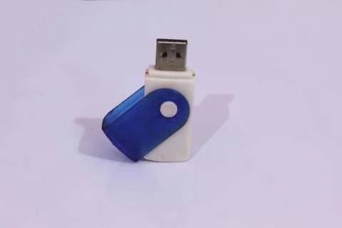Memory card reader with white background Stock Photos
