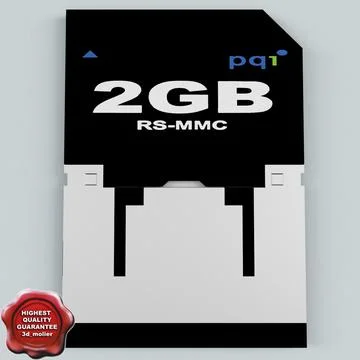 3d Model Memory Card Rs Mmc 2gb Buy Now Pond5