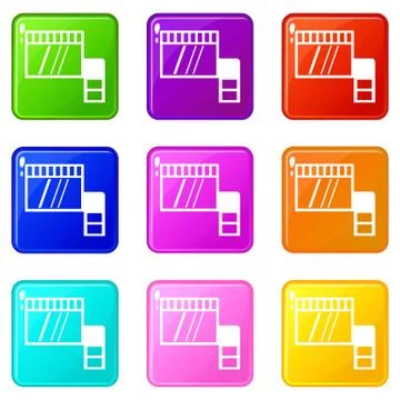 Memory card set 9 Stock Illustration