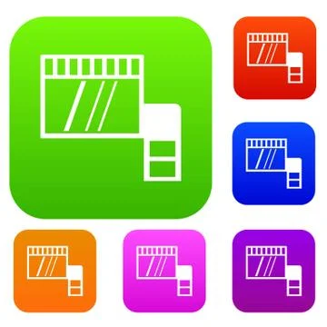 Memory card set color collection Stock Illustration