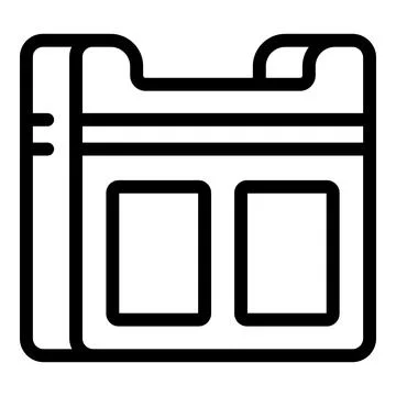 Memory card showing two empty squares representing available storage space イラスト素材