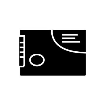 Memory card ssd icon, vector illustration, black sign on isolated background 스톡 일러스트