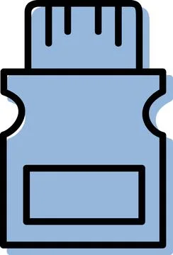 Memory Card Storage Device Graphic Icon Stock Illustration