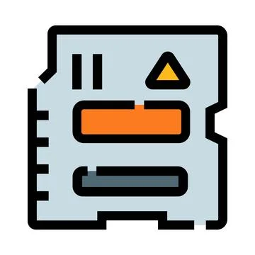 Memory card storing digital data for electronic devices イラスト素材