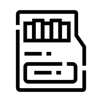 Memory card storing digital data and information icon Stock Illustration