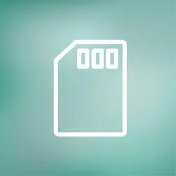 Memory card thin line icon イラスト素材