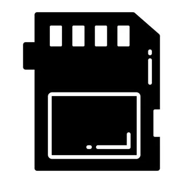 Memory card vector design in modern and trendy style Stock Illustration