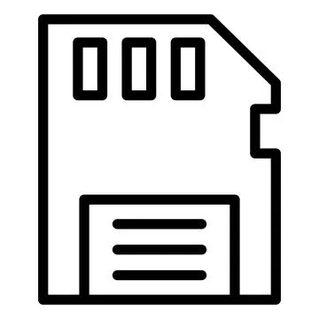 Memory Card Vector Icon Design Illustration Stock Illustration