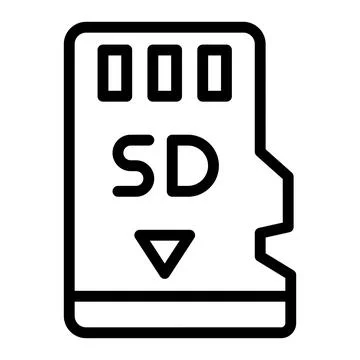 Memory card Vector Icon Design Illustration Stock Illustration