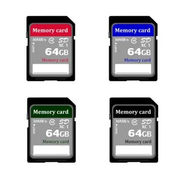 Memory card in vector Ilustración de archivo