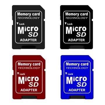 Memory card in vector イラスト素材