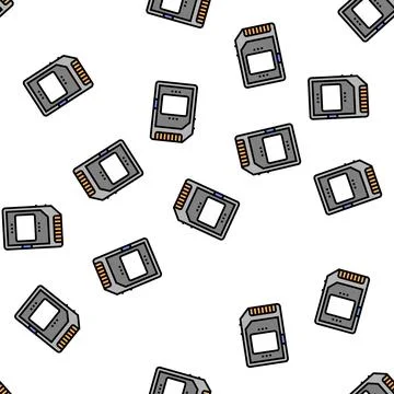 Memory card vector seamless pattern イラスト素材