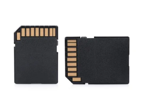 Memory card on white background Foto stock