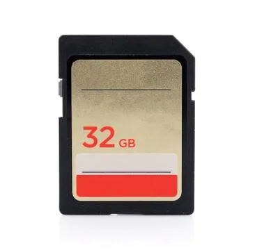 Memory card on white background Stockfoto's