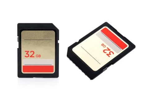 Memory card on white background Fotos Stock