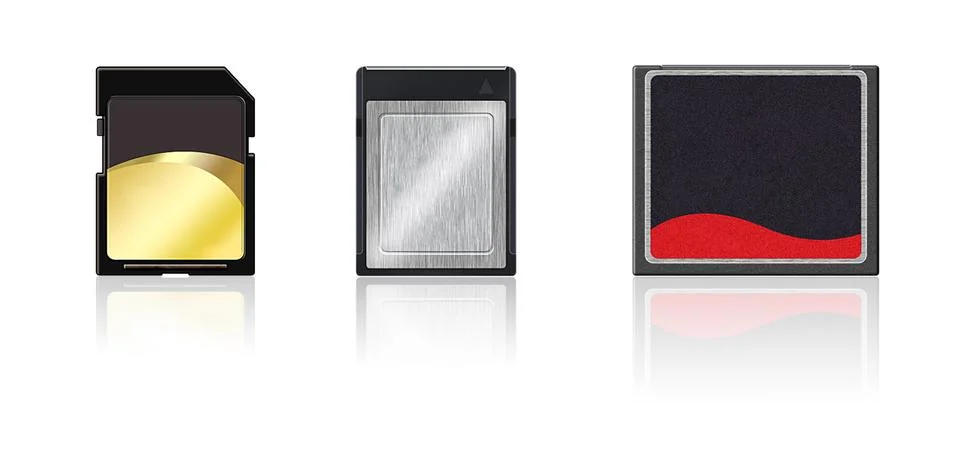 Memory cards Stock Illustration
