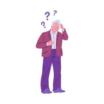 Memory care for the elderly: a vector illustration of Alzheimer's disease on a 스톡 일러스트