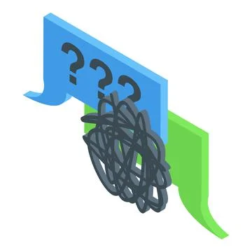 Memory chat icon isometric vector. Dementia disease Stock Illustration