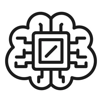 Memory chip icon outline vector. Micro storage Stock Illustration