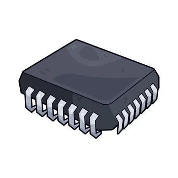 Memory chip illustration 스톡 일러스트