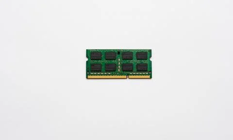 Memory chip for laptop computer on white background.. 스톡 사진