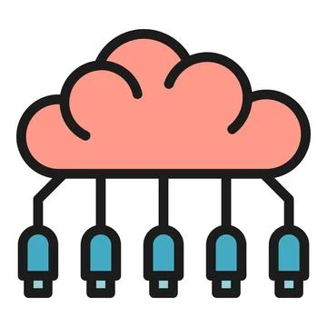 Memory cloud icon vector flat 스톡 일러스트