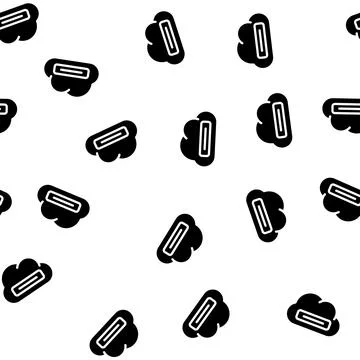 Memory cloud storage glyph vector seamless pattern Stock Illustration