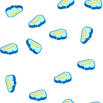 Memory cloud storage isometric icon seamless pattern 스톡 일러스트