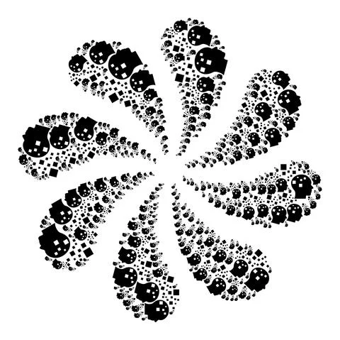 Memory Compilation Icon Swirl Stream Stock Illustration