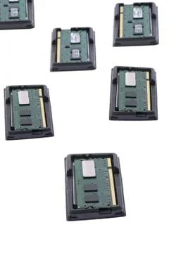 Memory for computer on white backdround Stock Photos