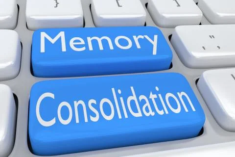 Memory Consolidation concept 스톡 일러스트