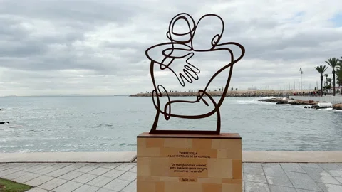 In memory of covid fallen in torrevieja Stock Footage 165175553