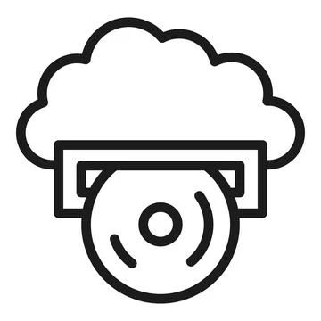 Memory disc icon outline vector. Computer disk イラスト素材