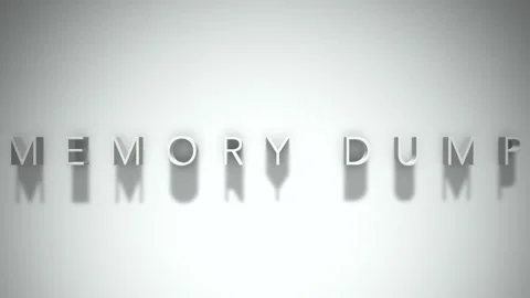 Memory dump 3D title animation with shadows on a white background Stock Footage 297518035
